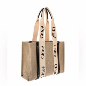 🪵Chloe🪵Medium Woody Linen Tote Bag